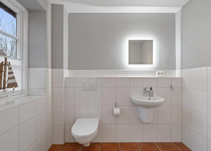 펜션 Westmarken Reetdachhaus Strandkontor *